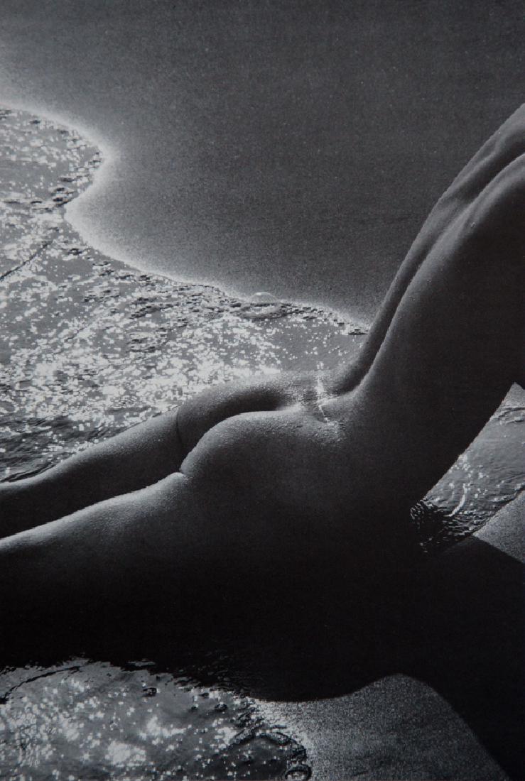 LUCIEN CLERGUE - Nude in the Surf: Artist: Lucien Clergue Title: Nude in the Surf Medium: 1984 Photo Litho Dimensions: 5.5x8.25" Wax Tissue Heat Mount on 11x14" conservation board With COA Please note that this lot has a confidential r