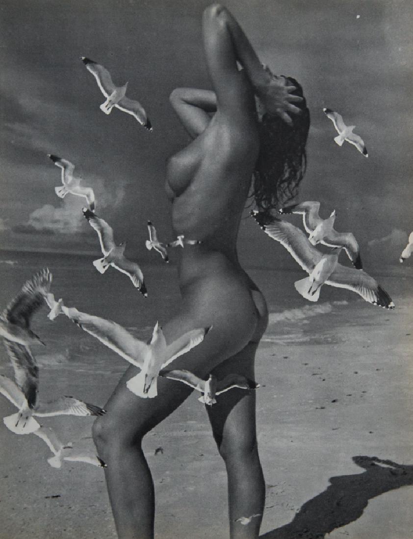 ANDRE DE DIENES - Nude Double Exposure: Artist: Andre De Dienes Title: Nude Double Exposure Medium: 1956 Sheet Fed Gravure Dimensions: 8.25x10.75" Wax Tissue Heat Mount on 14x18" conservation board With COA Please note that this lot has a c