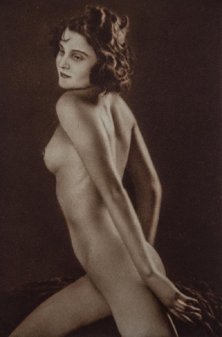FRANTISEK DRTIKOL - Nude Czech Woman: Artist: Frantisek Drtikol Title: Nude Czech Woman Medium: 1925 Sheet Fed Gravure Dimensions: 5.5x8" image with small surrounding border, trimmed professionally Unmounted With COA Frantisek Drtikol was
