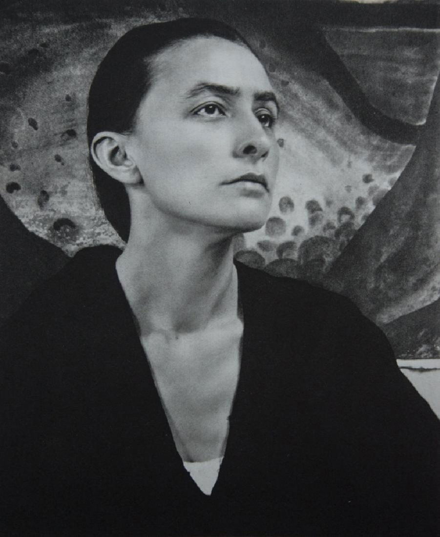 ALFRED STIEGLITZ - Georgia O'Keeffe: Artist: Alfred Stieglitz Title: Georgia O'Keeffe Medium: 1960 Sheet Fed Gravure Dimensions: 9.5x11.5" Wax Tissue Heat Mount on 14x18" conservation board With COA Alfred Stieglitz (1864-1946) was a pro