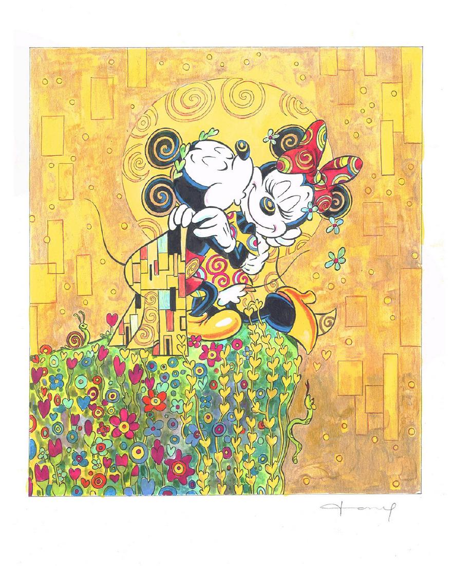 Original Painting - Mickey & Minnie: Klimt's "The Kiss" (1 of 7)