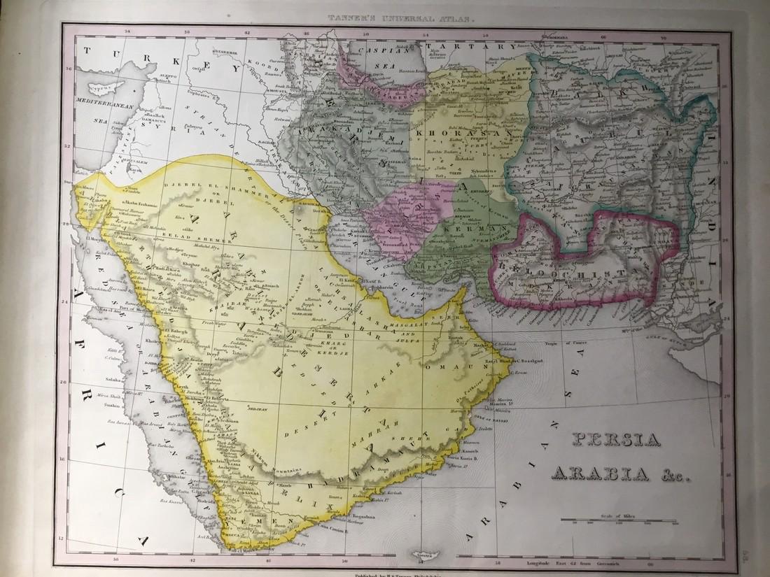 Tanner: Antique Map of Middle East, 1843 (1 of 1)