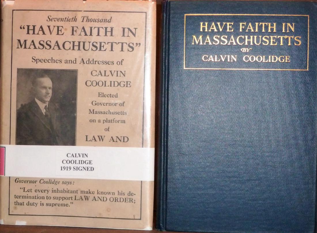 Have Faith In Massachusetts Signed Calvin Coolidge (1 of 4)