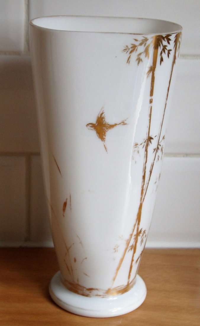 Victorian Opaline glass vase (1 of 7)