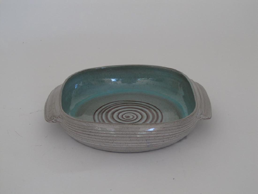 Studio Bowl by Edwin and Mary Scheier: Title: Studio Bowl by Edwin and Mary Scheier Maker: Edwin and Mary Scheier Origin: USA Date/Period: 1950s Materials: Ceramic Size: 8" x 9.25" x 1.75" Handmade studio ceramic bowl by famed American hus