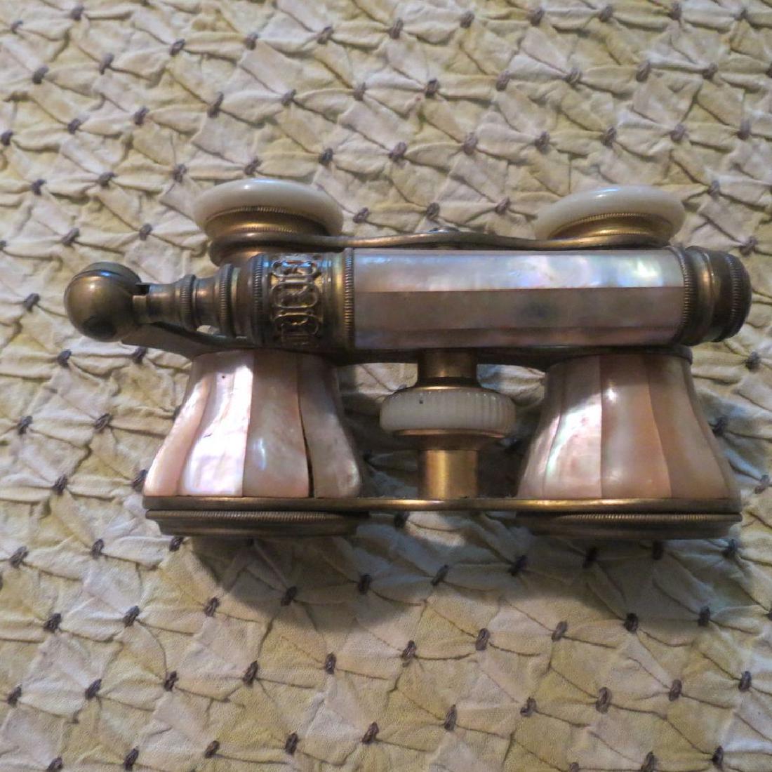 Antique 19th C Mother of Pearl Opera Glasses (1 of 9)
