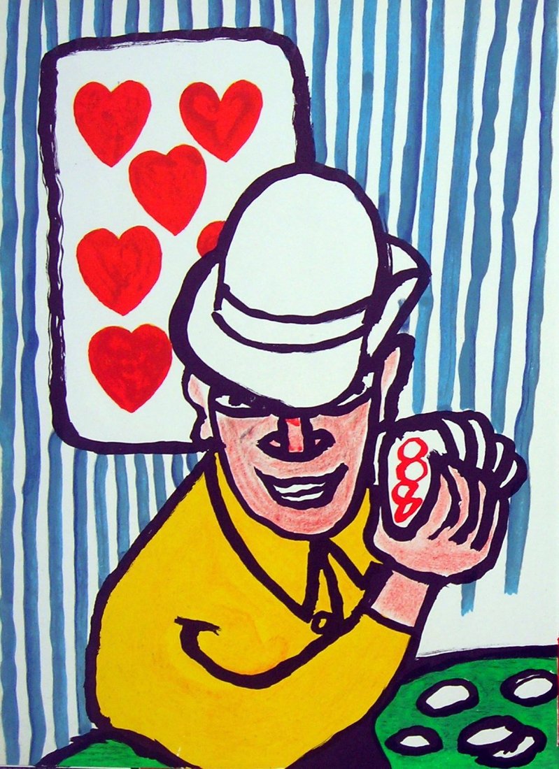 Alexander Calder The Card Player Lithograph (1 of 2)