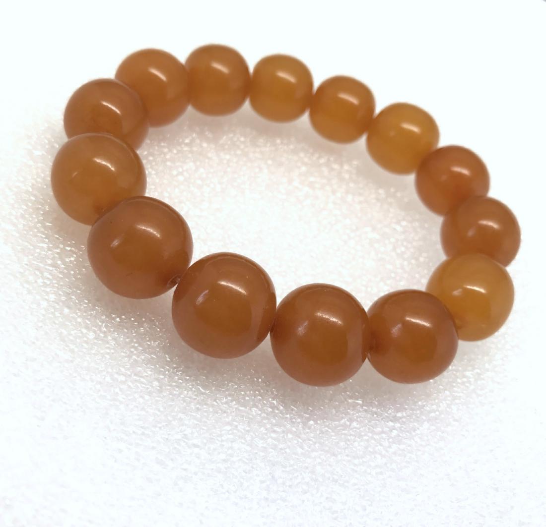Art deco Baltic Amber bracelet in opaque butterscotch (1 of 9)