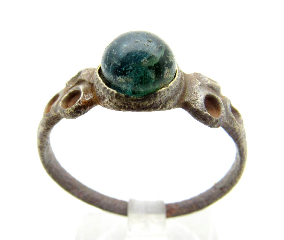 Late Medieval Ring with Green Stone (1 of 3)