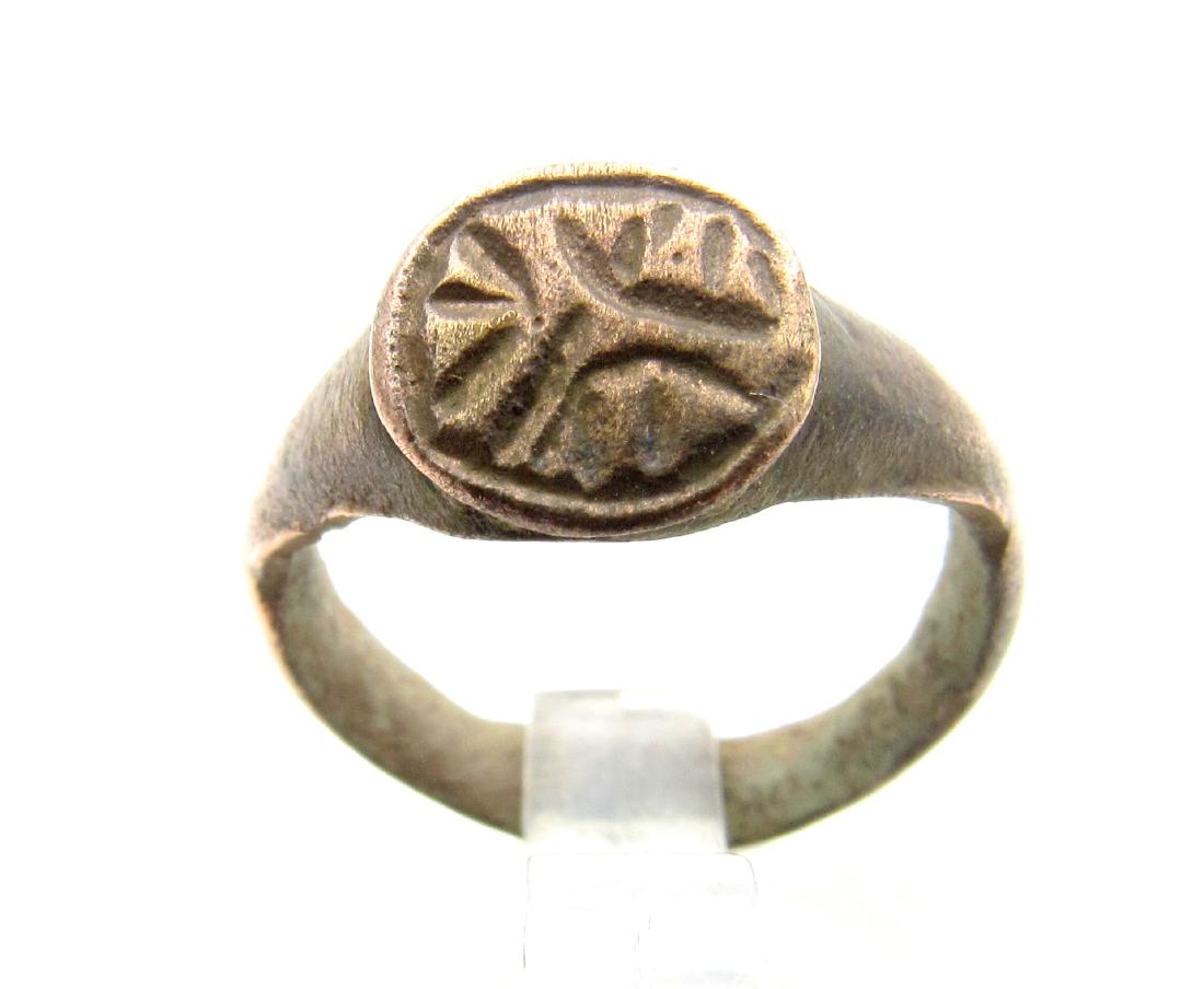 Medieval Viking Bronze Runic Ring (1 of 3)