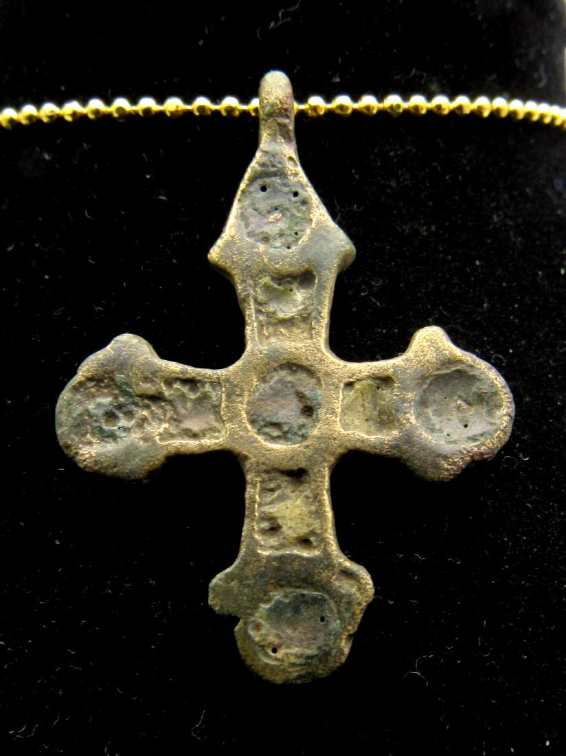Medieval Viking Bronze Cross Pendant (1 of 2)