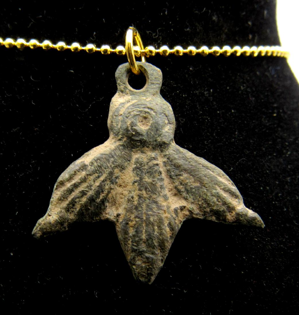Ancient Roman Bronze Fly Pendant (1 of 2)