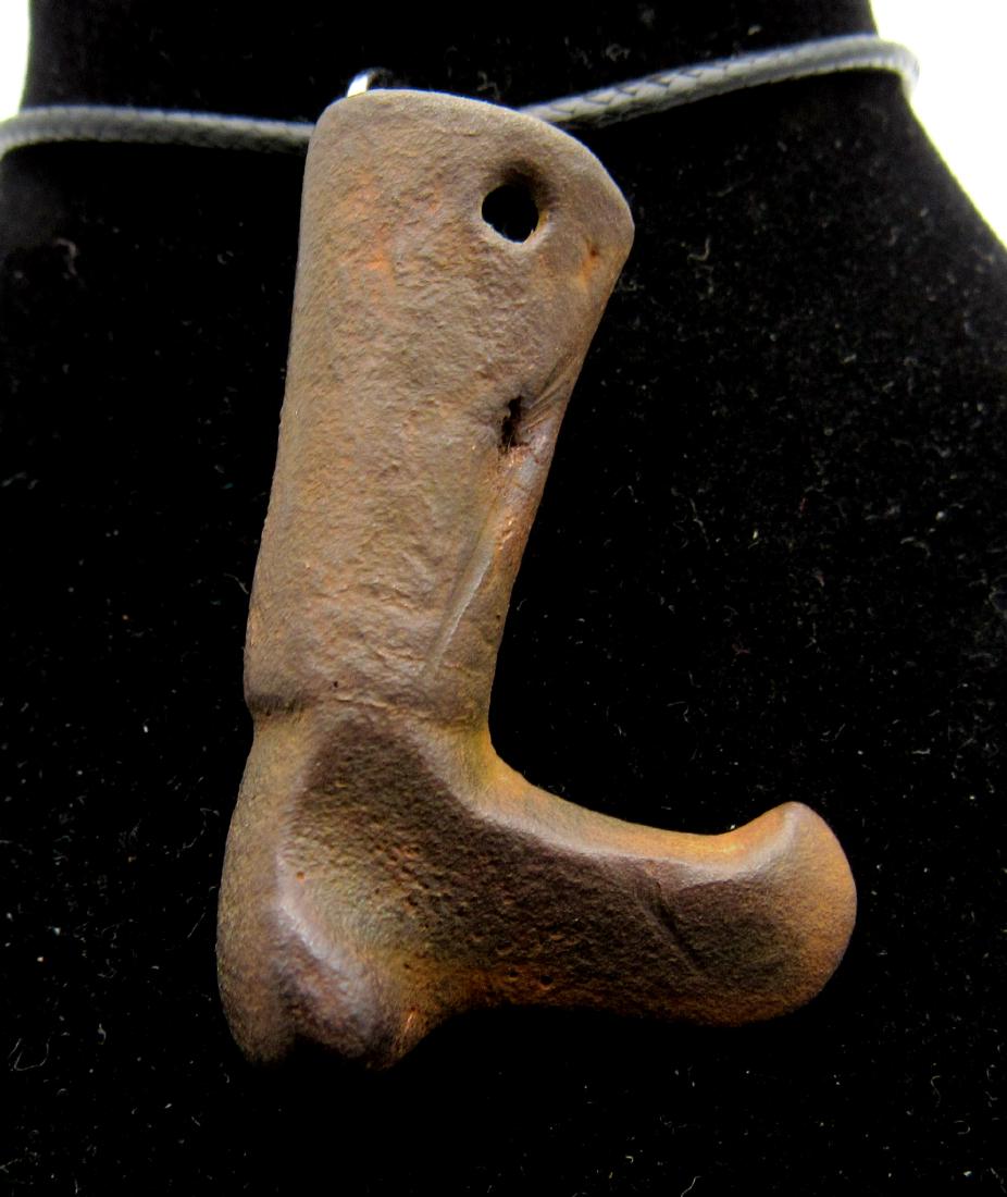 Medieval Viking Bronze Eagle Head Whip Tip (1 of 2)