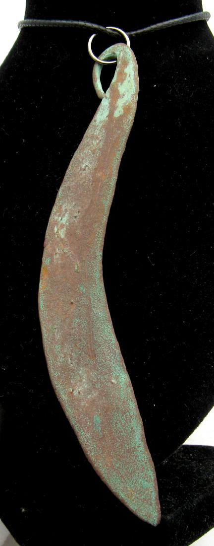 Ancient Bronze Age Sickle Pendant (1 of 2)