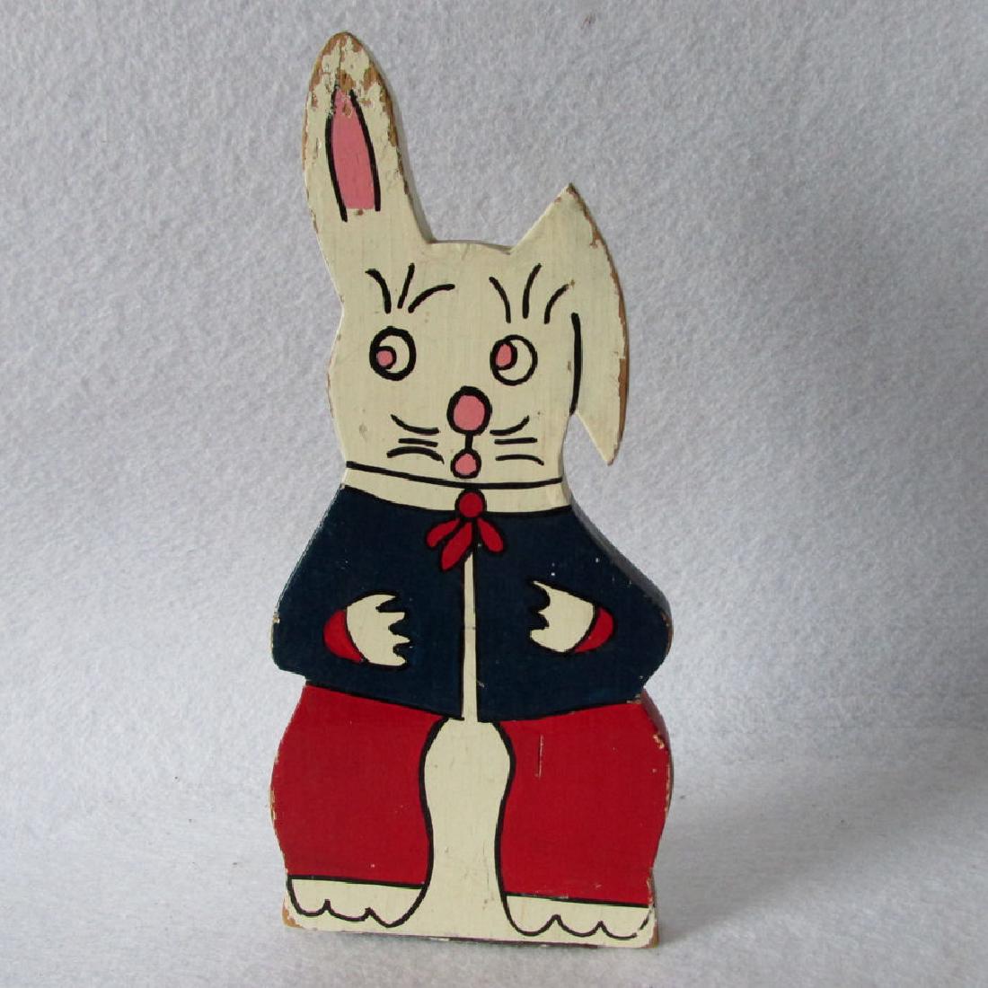 c1930's Folk Art Rabbit Doorstop in Original Paint (1 of 2)