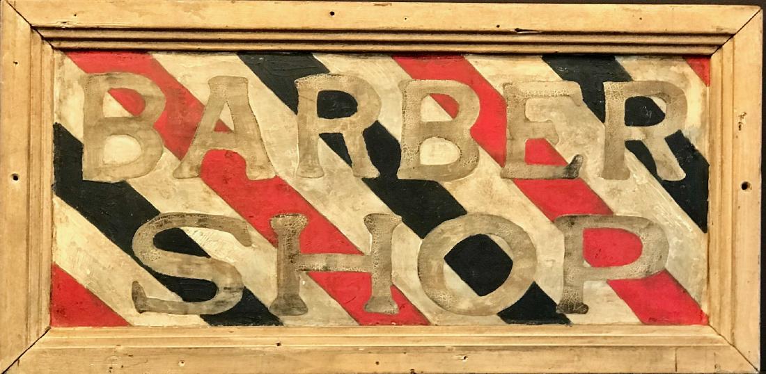 Barber Shop Sign, Late 19th Century (1 of 7)