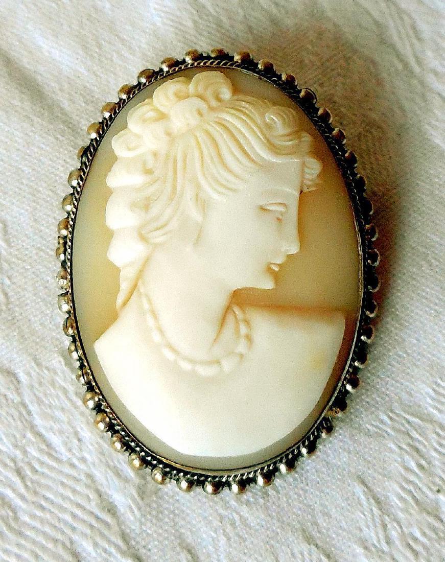 Antique Hand-Carved Shell Cameo, 1910 (1 of 5)