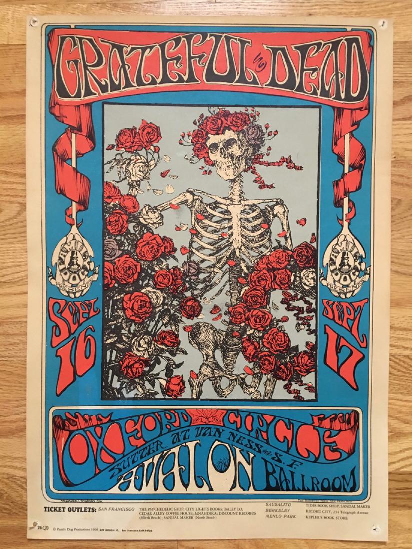 THE RAREST OF RARE POSTERS: FD26-3 SKULL and ROSES (1 of 1)