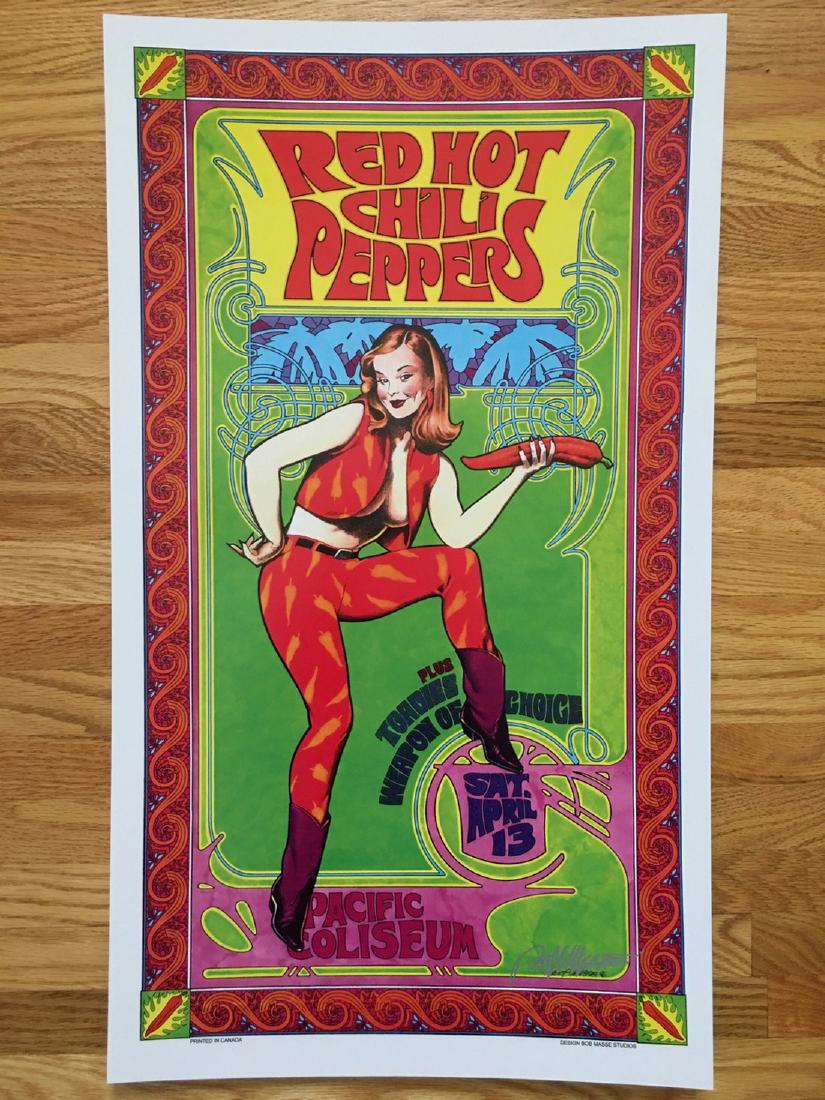 BOB MASSE - RED HOT CHILI PEPPERS - SIGNED: COMPLETE YOUR BOB MASSE COLLECTION ! ! ! RED HOT CHILI PEPPERS signed / limited edition commemorative print Heavy Stock Approx. 14 x 24 Bob Masse is from Canada's west coast and has been producing con
