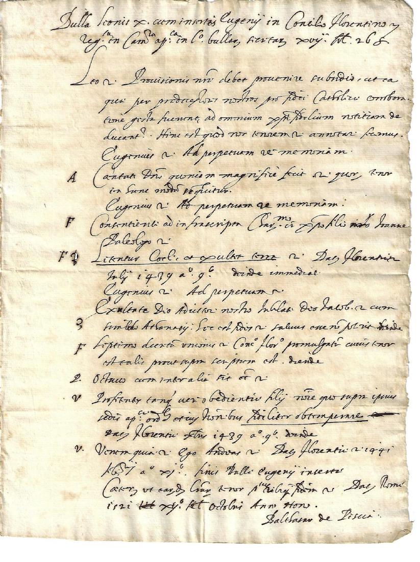 c1600 Manuscript List Papal Bulls Holy See Rome Signed (1 of 1)