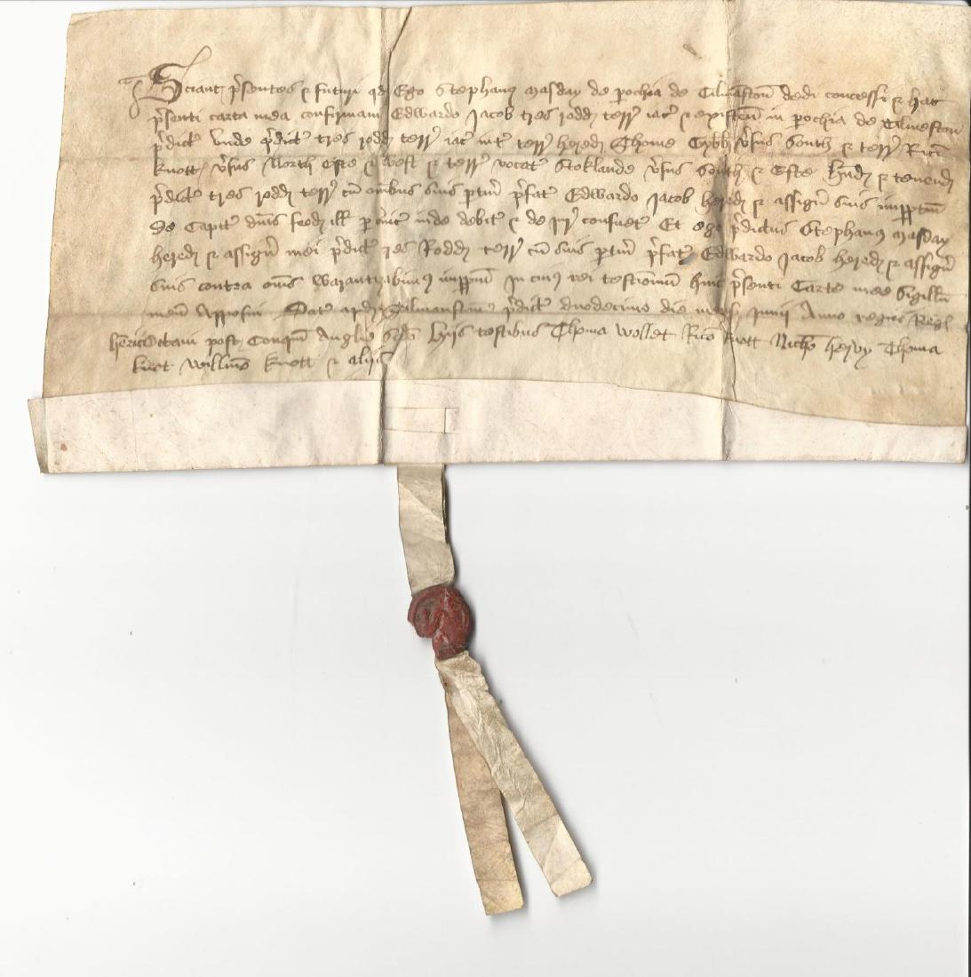 1510 Vellum Grant Reign of King Henry VIII w/ Seal (1 of 2)