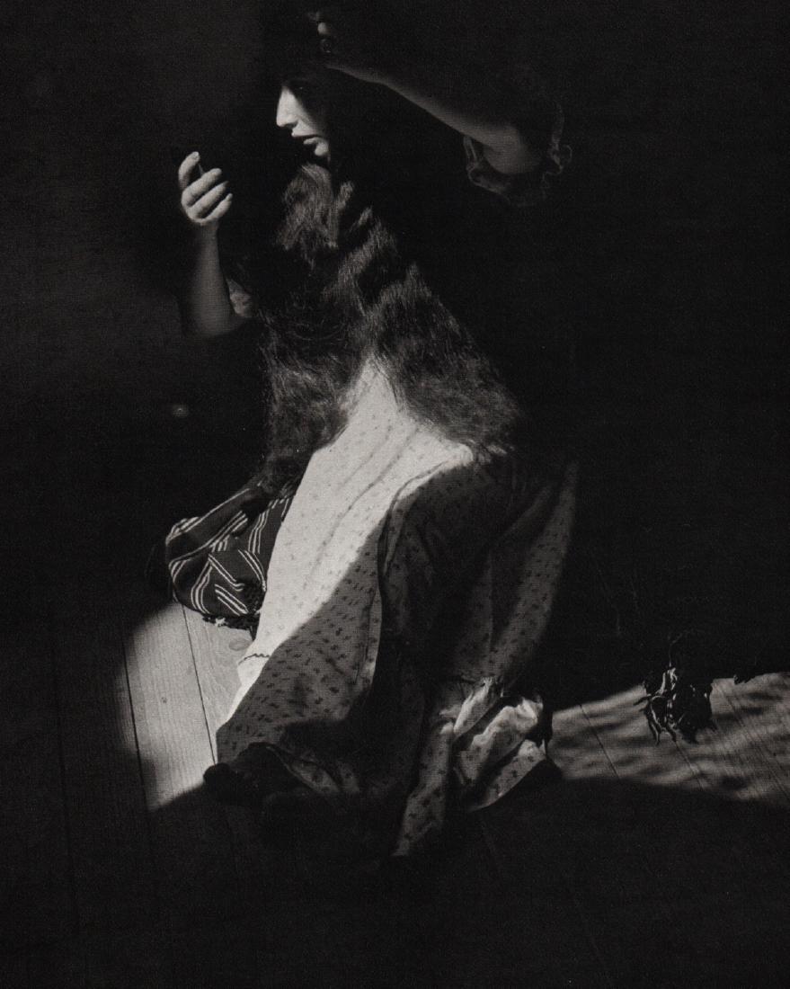 MANUEL ALVAREZ BRAVO - Portrait of the Eternal: Artist: MANUEL ALVAREZ BRAVO Print Title: Portrait of the Eternal, 1937 Medium: Sheet-fed Gravure Printing Date: 1976 Printed in England Image Size: 7 X 8.5 inches Manuel Alvarez Bravo (1902-2002) was