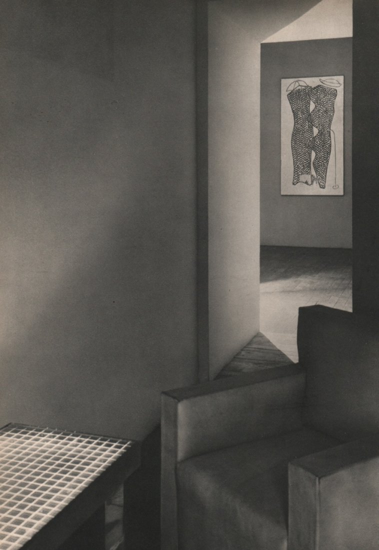 Man Ray - Modern Interior: Artist: MAN RAY Print Title: Modern Interior Medium: Sheet-fed Gravure Printing Date: 1934 Printed in France Image size approx. 7.5 X 10.5 inches Man Ray, original name Emmanuel Radnitzky, was born on