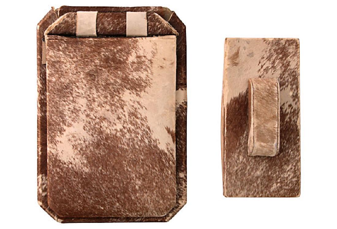 Vintage Cowhide Desk Set (1 of 3)
