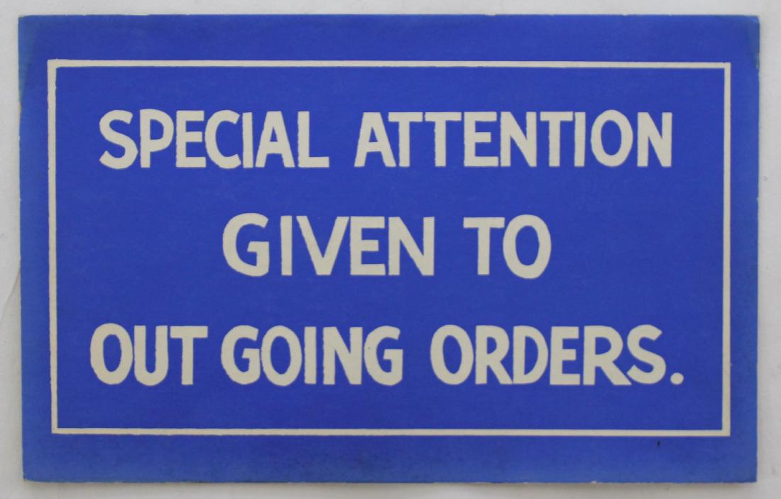 Special Attention Sign (1 of 2)