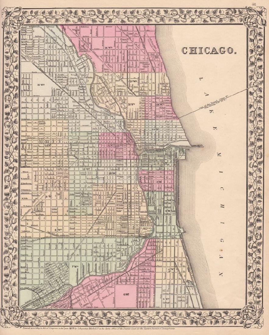Mitchell: Antique Plan of Chicago, 1870 (1 of 1)