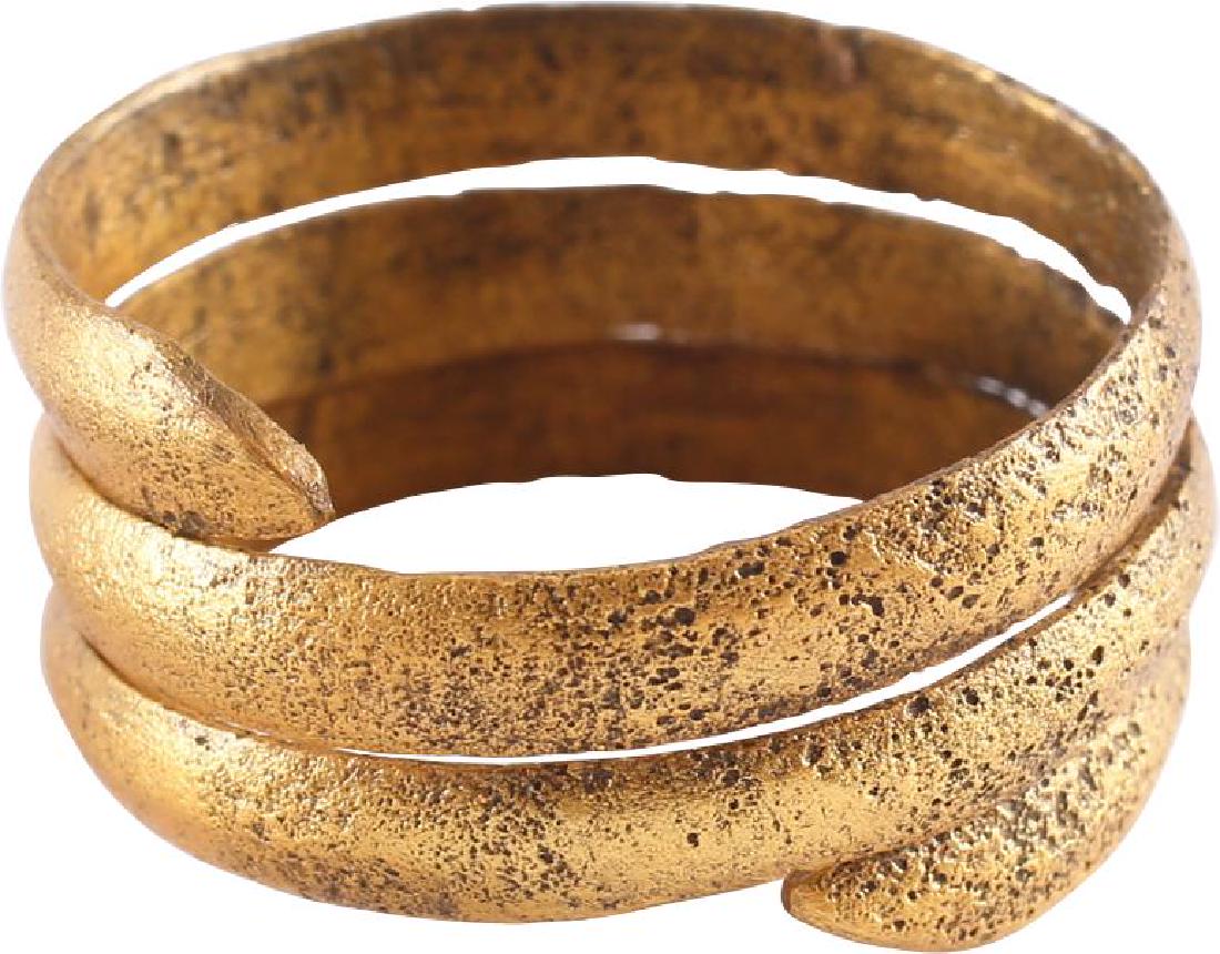 FINE VIKING COIL RING, 10th CENTURY AD (1 of 3)