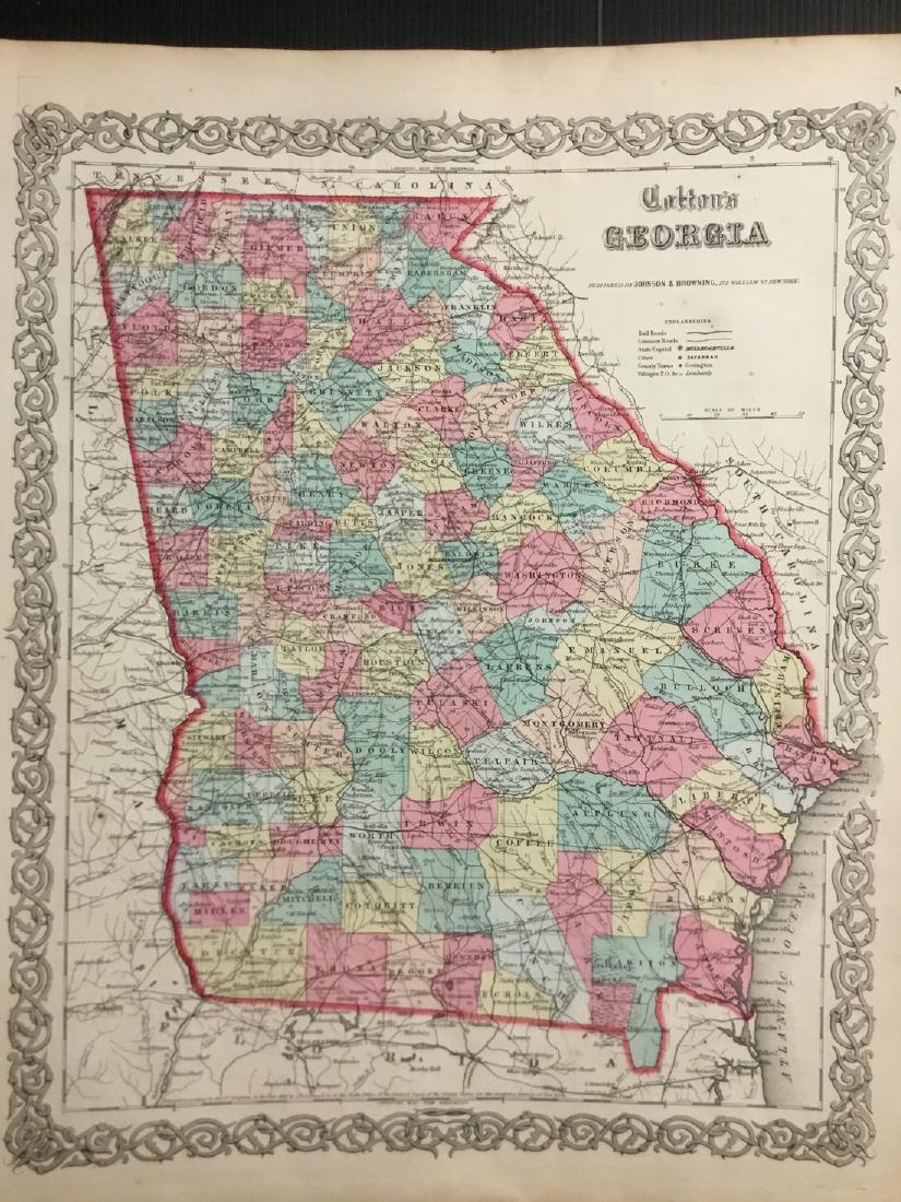 Colton: Antique Map of Georgia, 1859 (1 of 1)