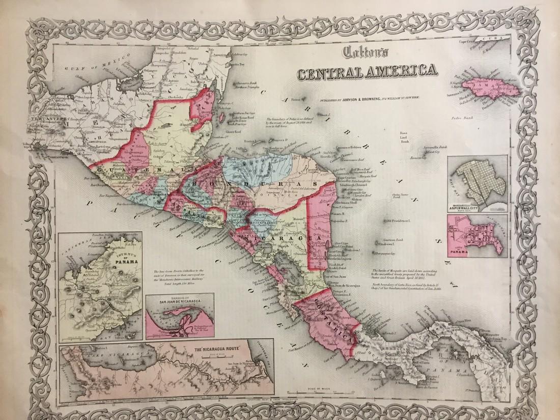 Colton: Antique Map of Central America, 1859 (1 of 1)