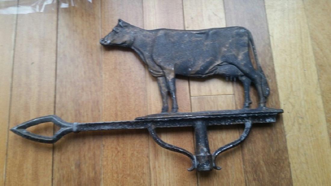 Cow Weathervane Aluminum 1950's (1 of 3)
