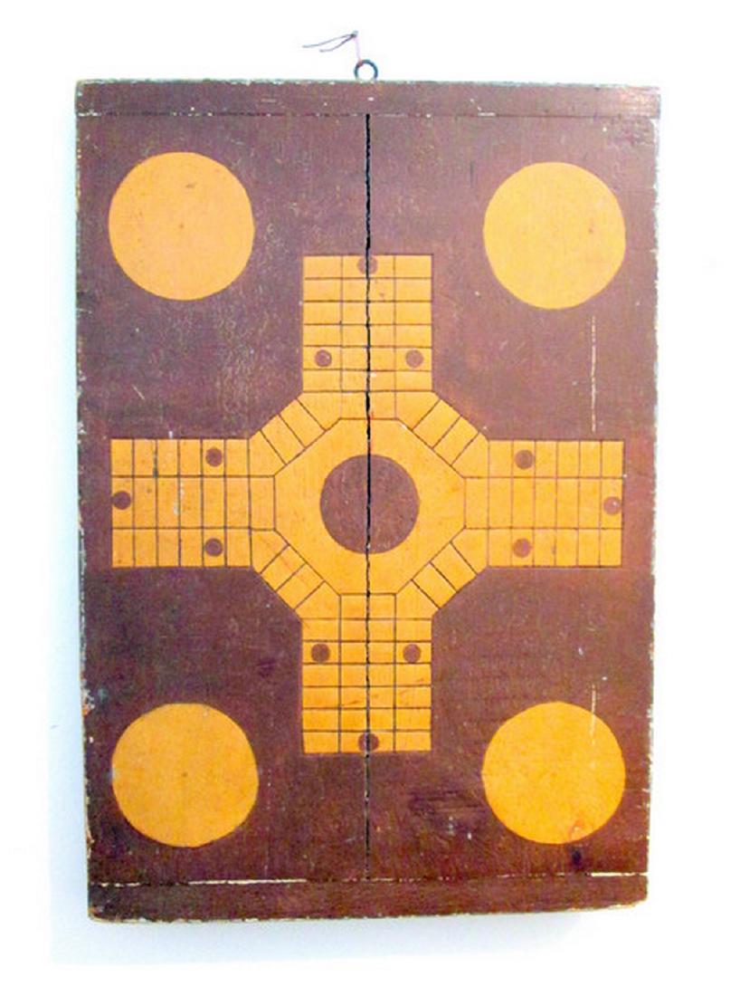Parcheesi & Checkers Painted Gameboard (1 of 8)