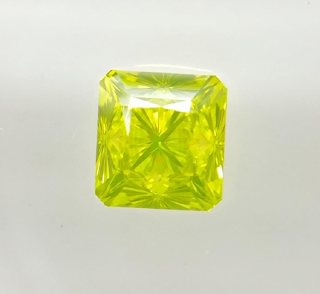 0.44 ct Radiant cut diamond Fancy Vivid Greenish Yellow: Item: 0.44 ct Radiant cut diamond Fancy Vivid Greenish Yellow VS1 Shape: RadiantColor: Fancy Vivid Greenish Yellow Clarity: VS1 Carat Weight: 0.44 VG/G/STAIG Certified Please note that this lot has a