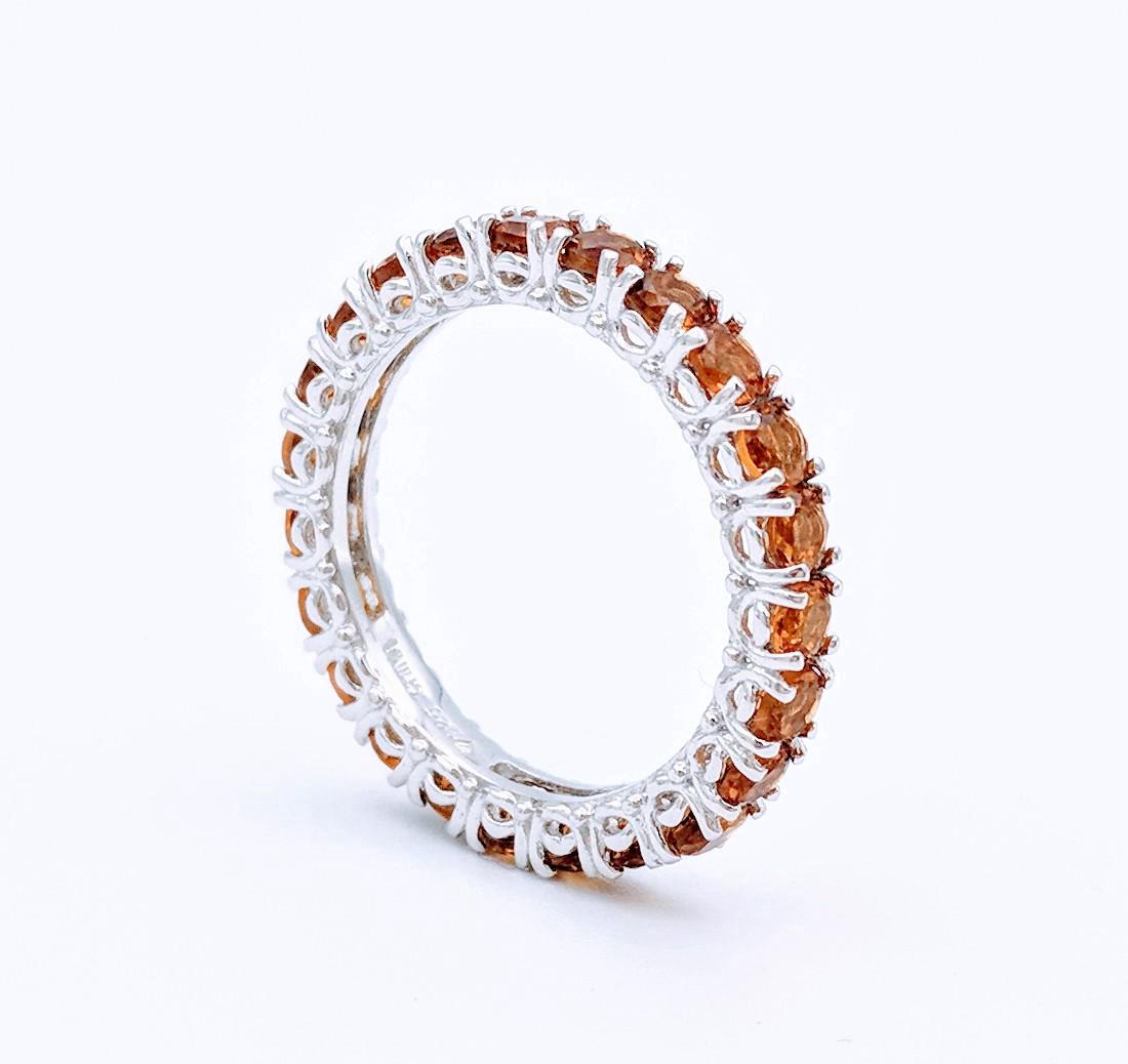 Sterling Silver Golden Citrine Eternity Ring, .92ctw (1 of 4)