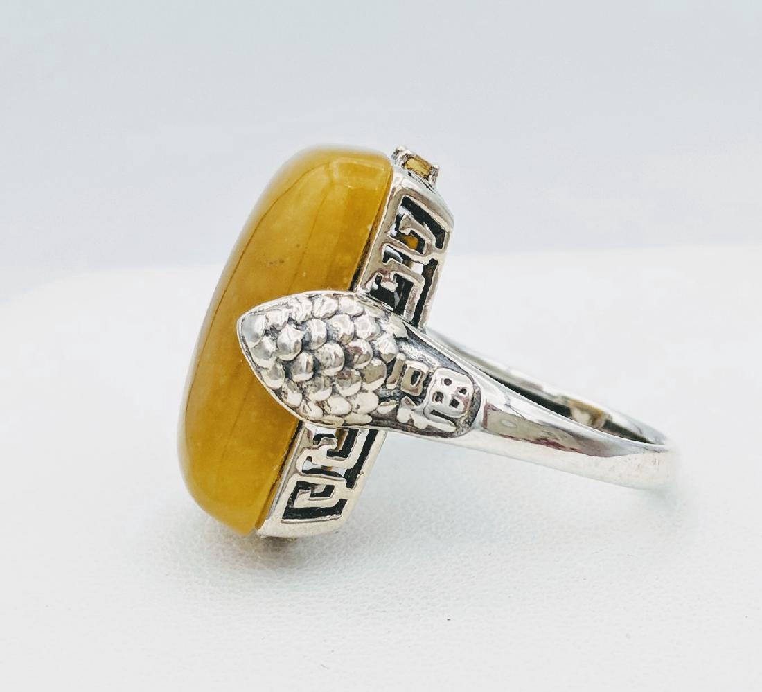 Sterling Silver Yellow Jade Citrine Ring (1 of 4)