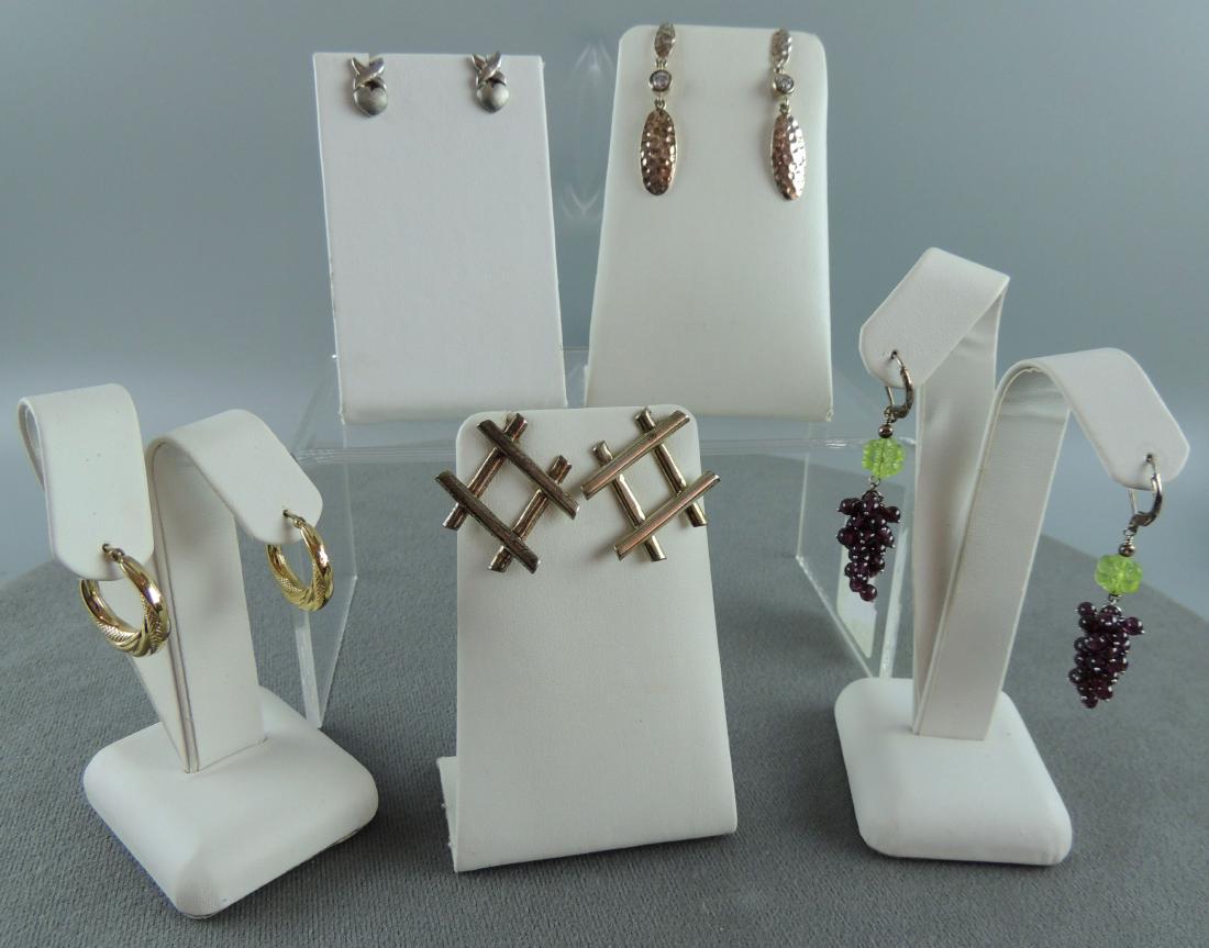 Vintage Sterling Silver Earrings - 5 pairs (1 of 10)