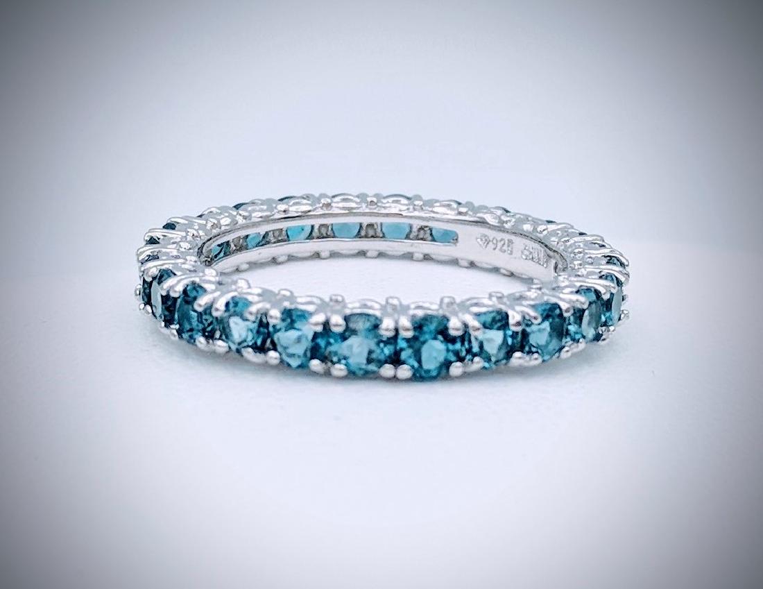Sterling Silver Blue Topaz Eternity Ring, 2.64ctw (1 of 3)
