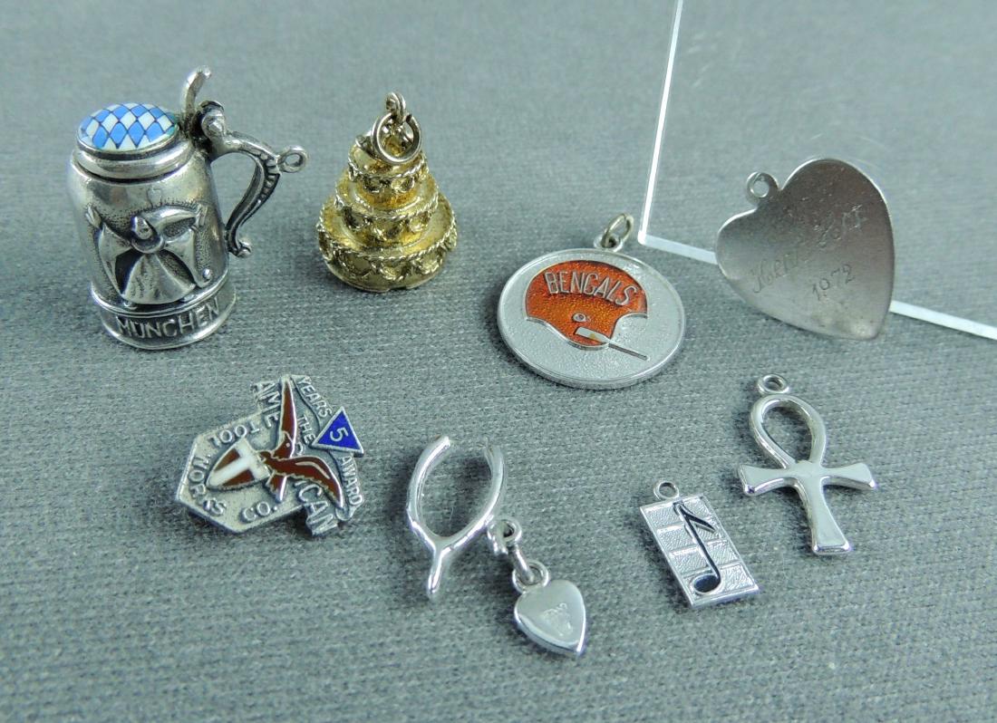Assorted Sterling Silver Charms & Pin (1 of 4)