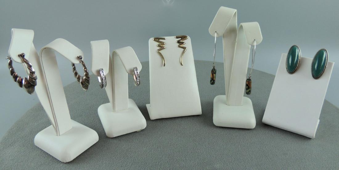 Vintage Sterling Silver Earrings - 5 pairs (1 of 9)