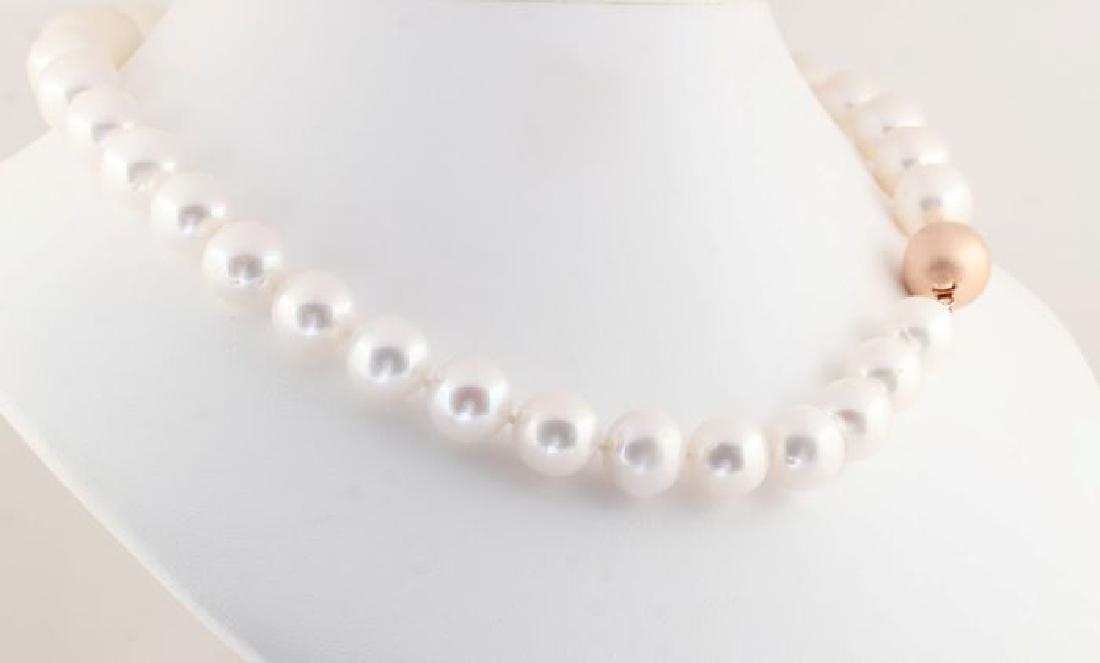 Lustrous 12x14mm Freshwater Pearl Necklace Set with a (1 of 8)