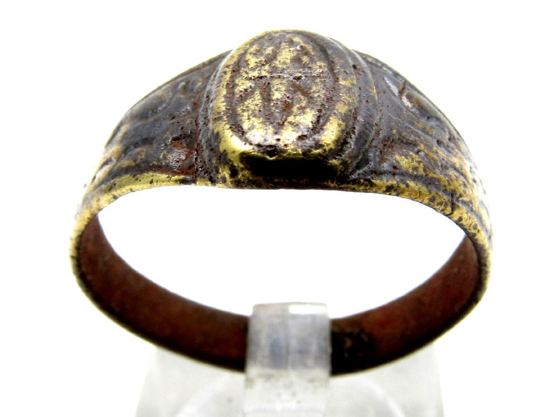 Tudor period wedding ring with Floral decoration (1 of 3)