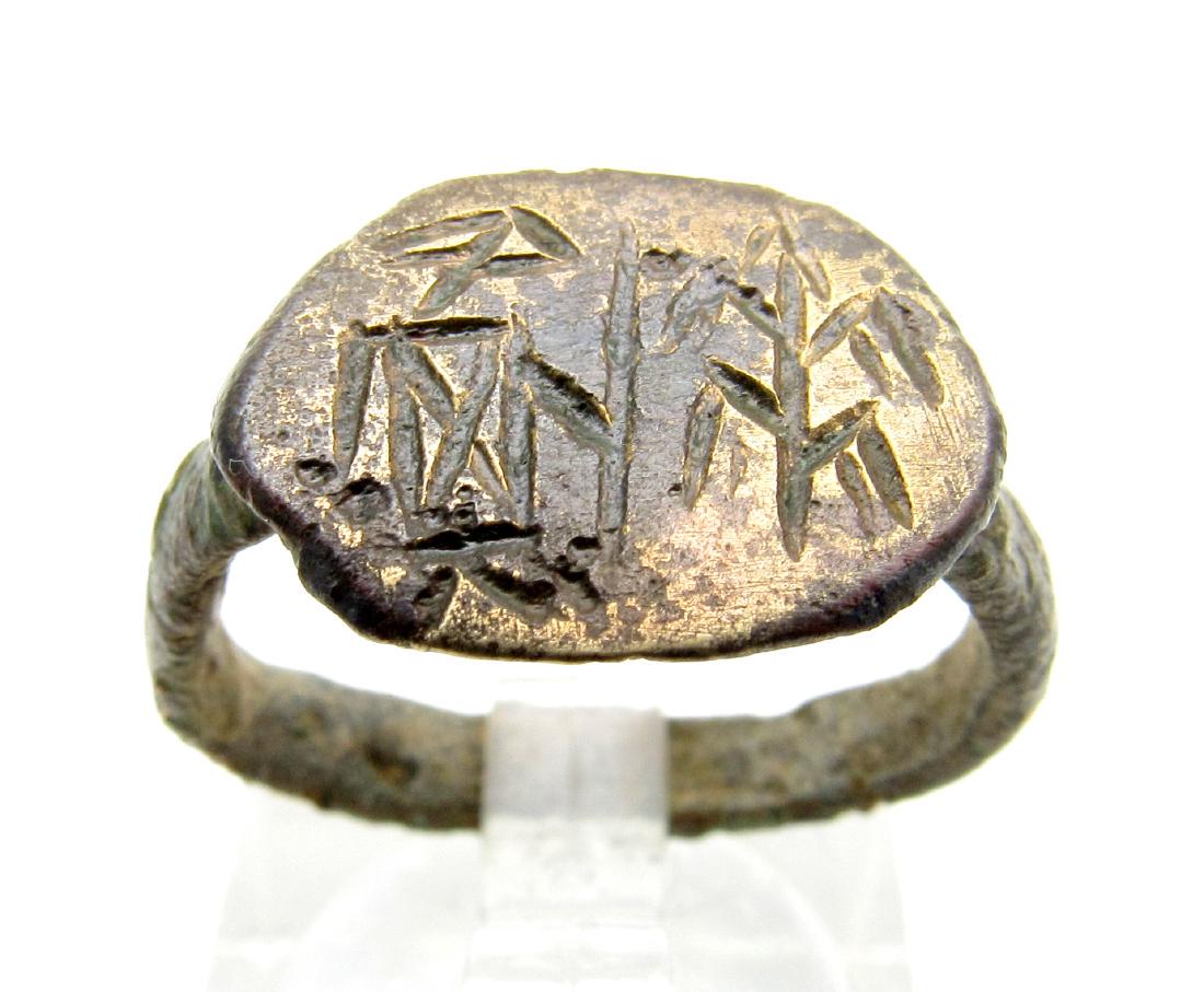 Ancient Roman Ring with Hunter and Forrest (1 of 3)