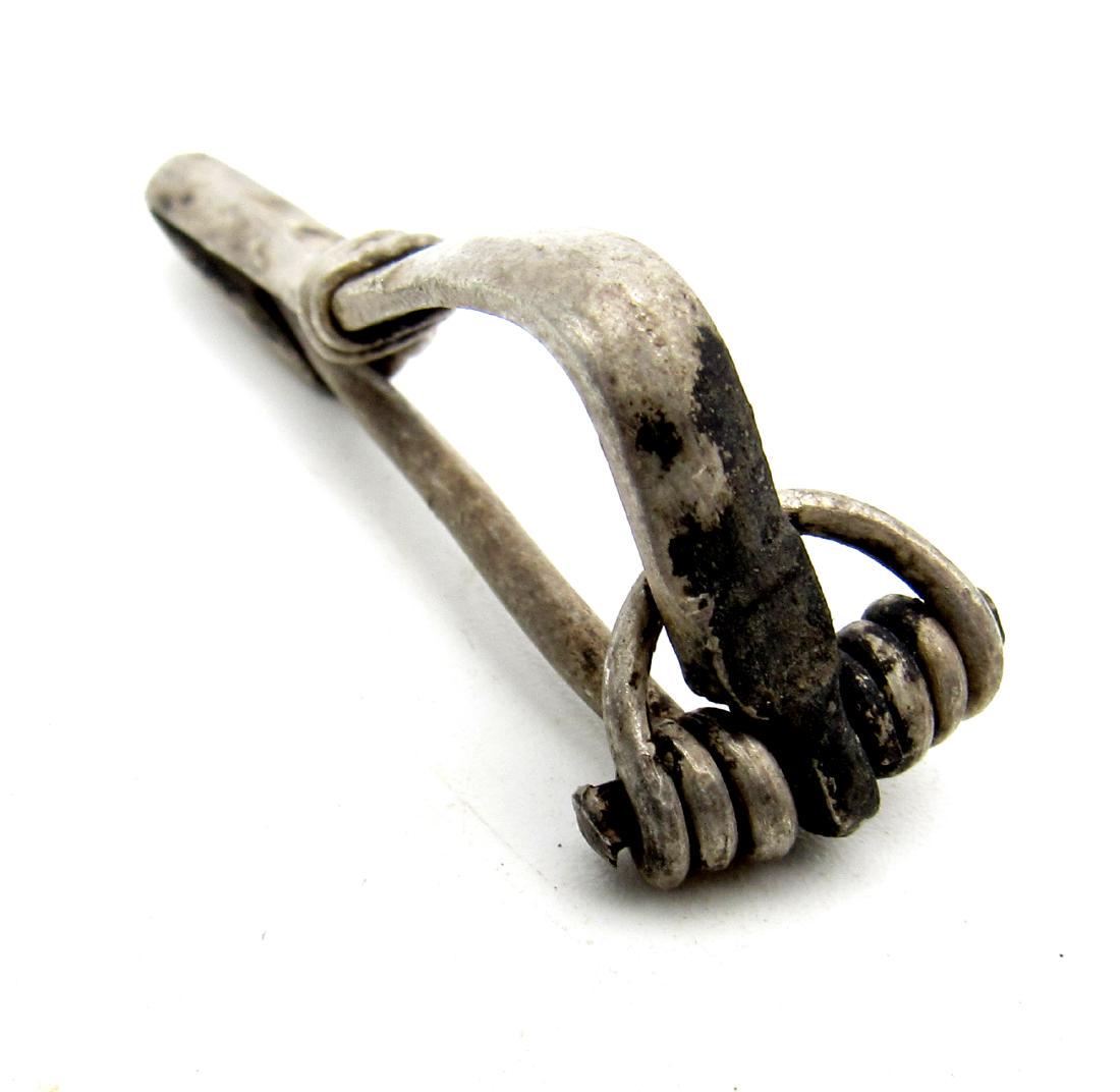 Ancient Roman Silver Bow Brooch (1 of 3)