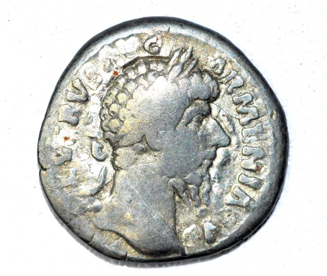Roman Denarius of Lucius Verus, rv. Mars (1 of 2)
