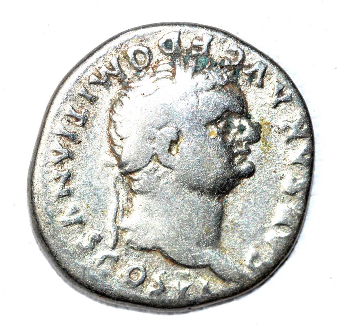 Roman AR Denarius of Dmitian, rv. Hands (1 of 2)