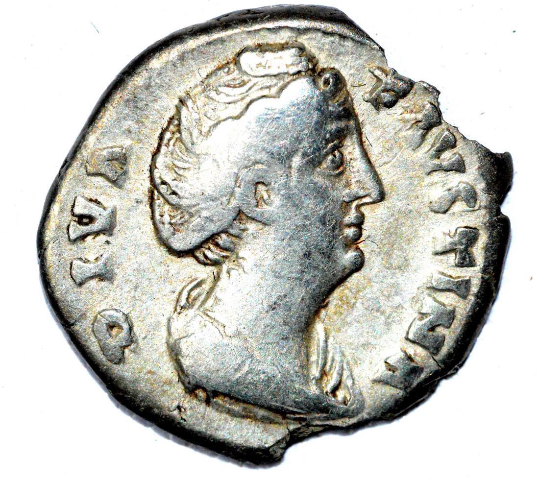 Roman AR Denarius of Faustina, rv. Aeternitas (1 of 2)