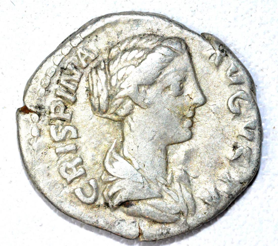 Roman AR Denarius of Crispina, rv. Venus (1 of 2)
